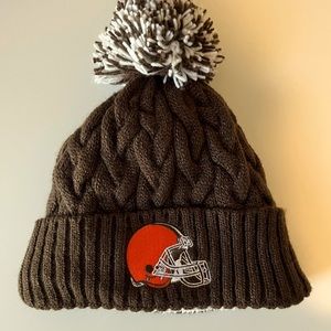 Browns Football Fuzzy Lined Beanie